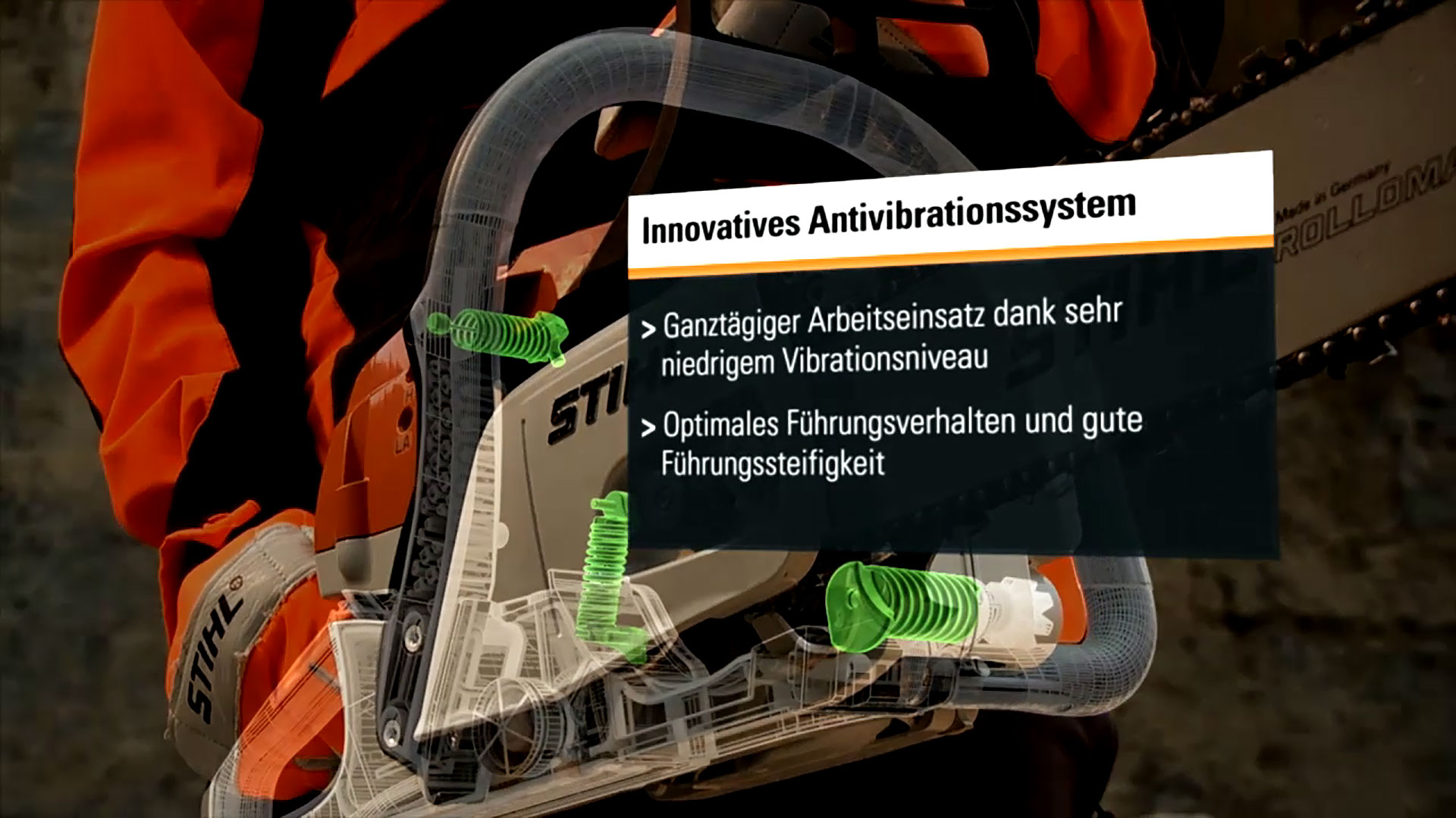 3D Animation - Kettensäge - Eigenproduktion - Compositing von Realfilm mit 3D-Animation - in Kooperation mit kunststoff DIE FILMAGENTUR GmbH