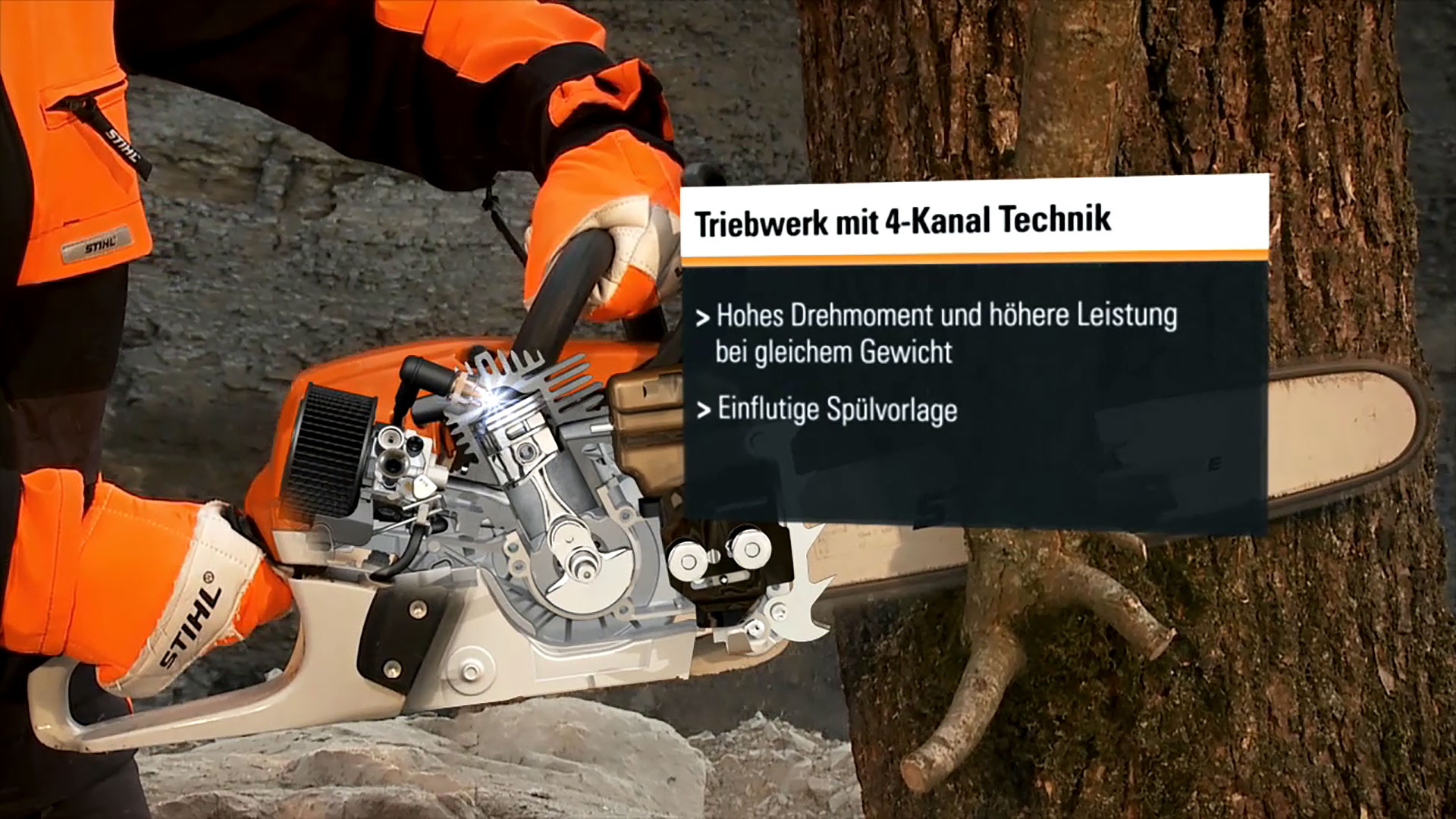 3D Animation - Kettensäge - Eigenproduktion - Compositing von Realfilm mit 3D-Animation - in Kooperation mit kunststoff DIE FILMAGENTUR GmbH