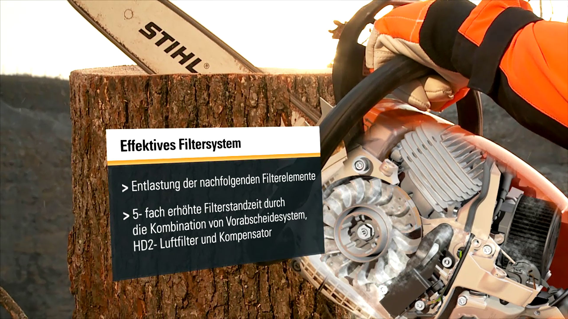 3D Animation - Kettensäge - Eigenproduktion - Compositing von Realfilm mit 3D-Animation - in Kooperation mit kunststoff DIE FILMAGENTUR GmbH