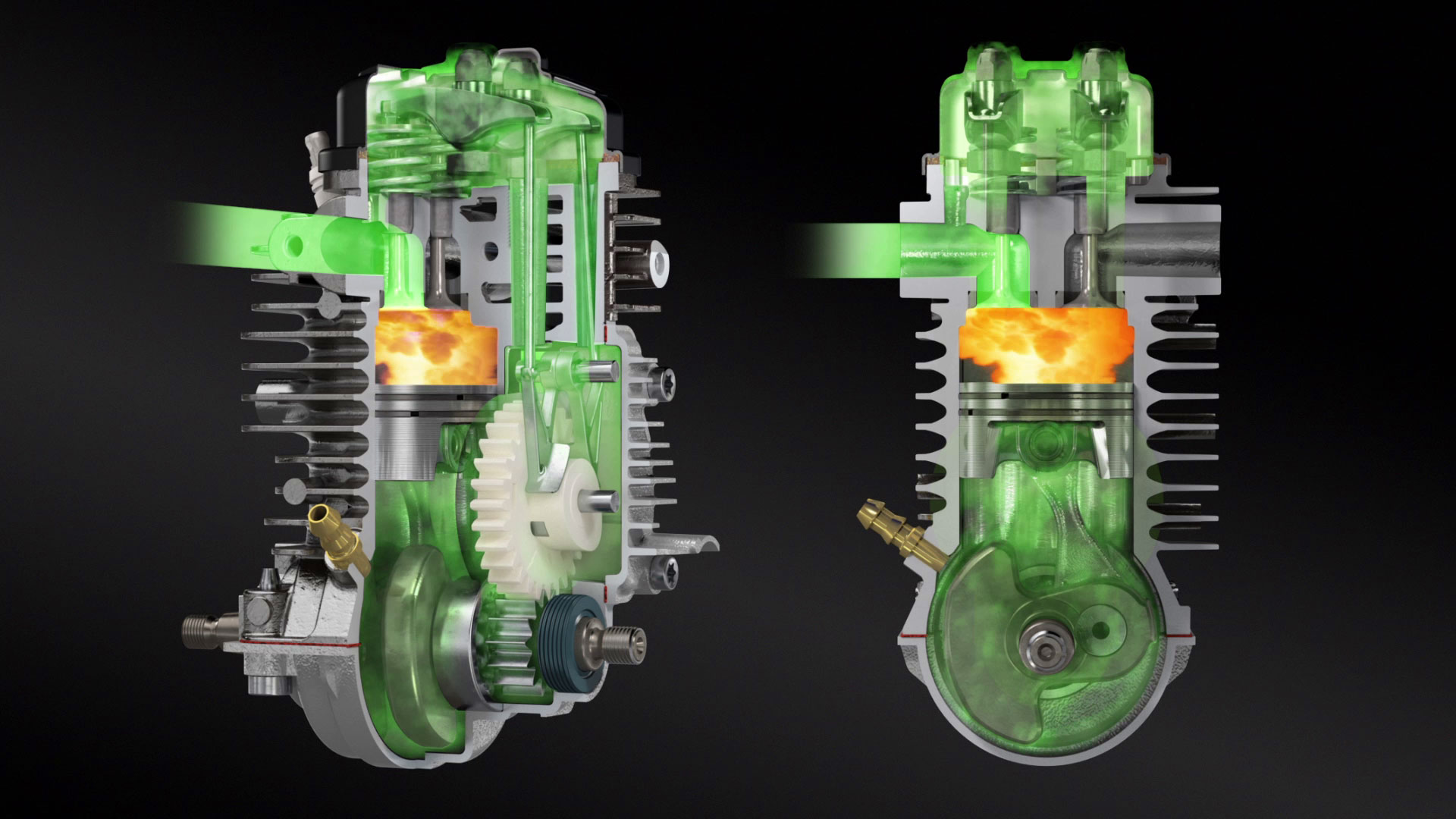 3D Animation - ANDREAS STIHL AG & Co. KG - 4-Mix Motor Funktionsdarstellung