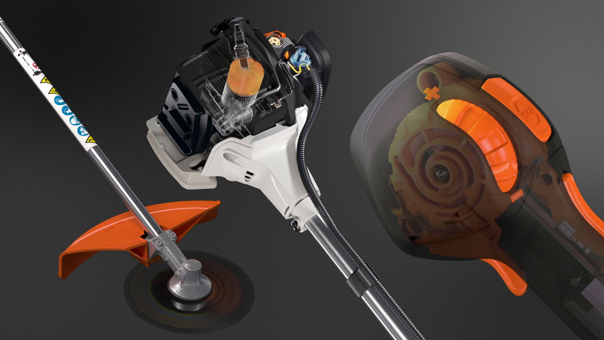 3D Animation - ANDREAS STIHL AG & Co. KG - Der STIHL Freischneider FS 94  Robuste, gewichtsoptimierte Motorsense mit Zweihandgriff, STIHL ErgoStart, STIHL 2-MIX-Motor und STIHL ECOSPEED. .